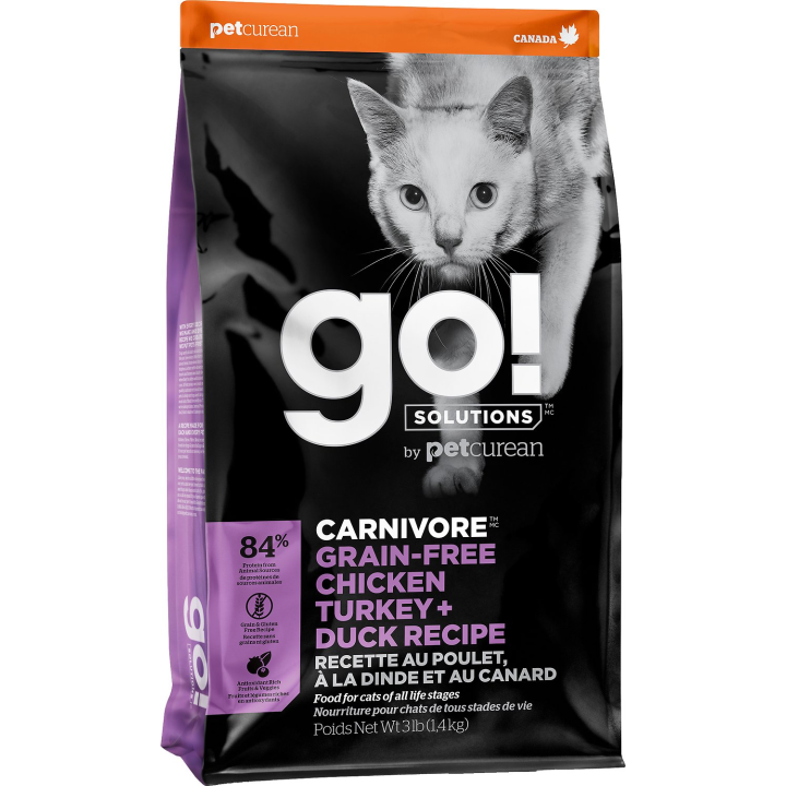 GO! Cat CARNIVORE GF Chicken, Turkey + Duck 3,7kg