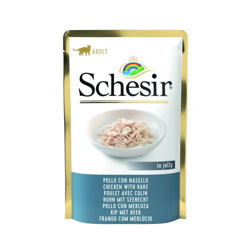 Schesir Sachet Chats Filets de Poulet avec Colin 85 gr