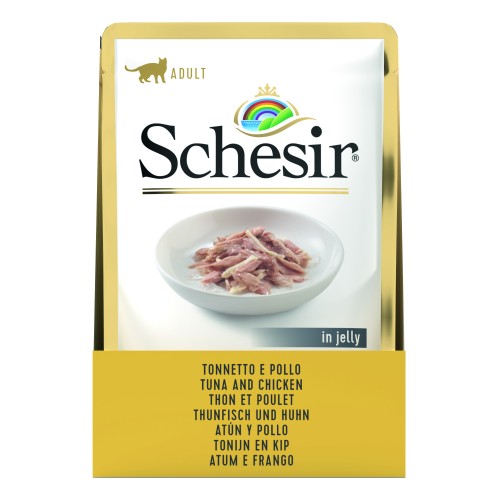 Schésir Sachet Chat Thon & Poulet avec Jambon 85g