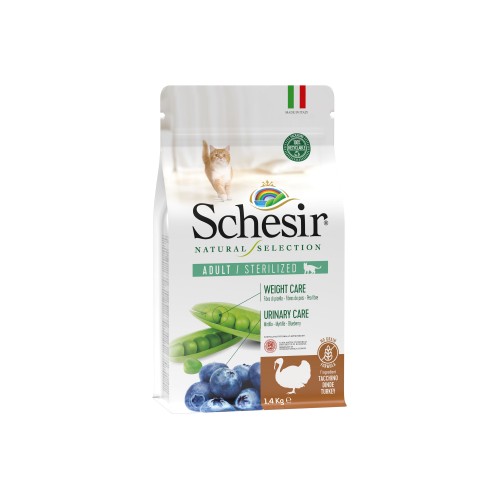 Schesir chat Adulte Sterilized Dinde No Grain 1,4KG