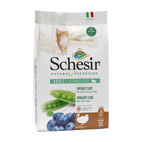 Schesir chat Adulte Sterilized Dinde No Grain 4,5KG