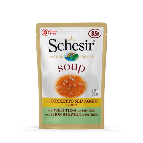 Schesir Soupe Chat Thon avec Citrouille 85g