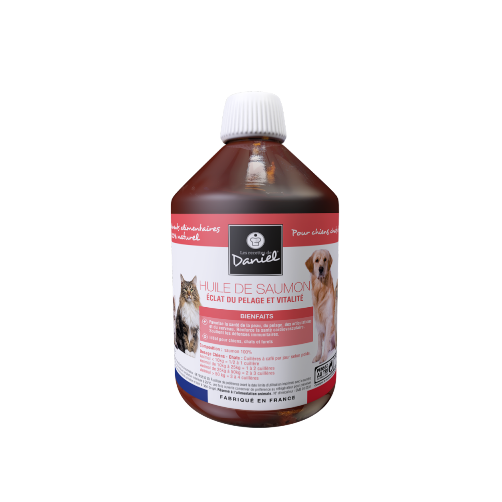 Huile de saumon écossais pour chien (500 ml)