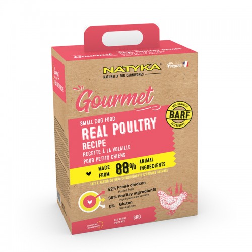 NATYKA Gourmet Petits chiens Poulet et volaille - 3kg