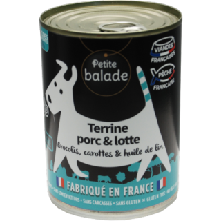 TERRINE DE PORC ET LOTTE 400G - HUMIDE "PETITE BALADE"