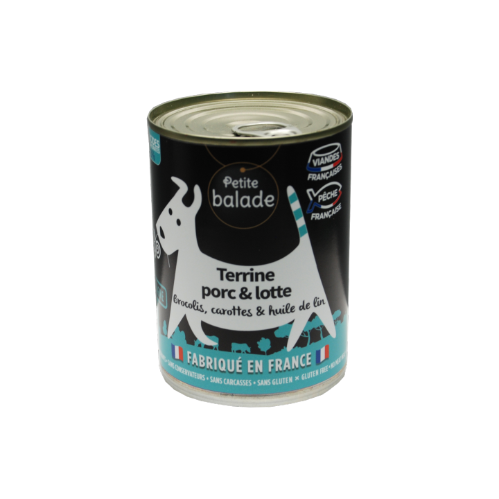 TERRINE DE PORC ET LOTTE 400G - HUMIDE "PETITE BALADE"