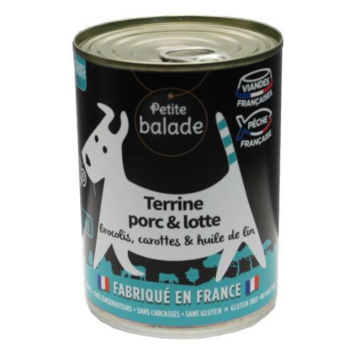 TERRINE DE PORC ET LOTTE 400G - HUMIDE "PETITE BALADE"