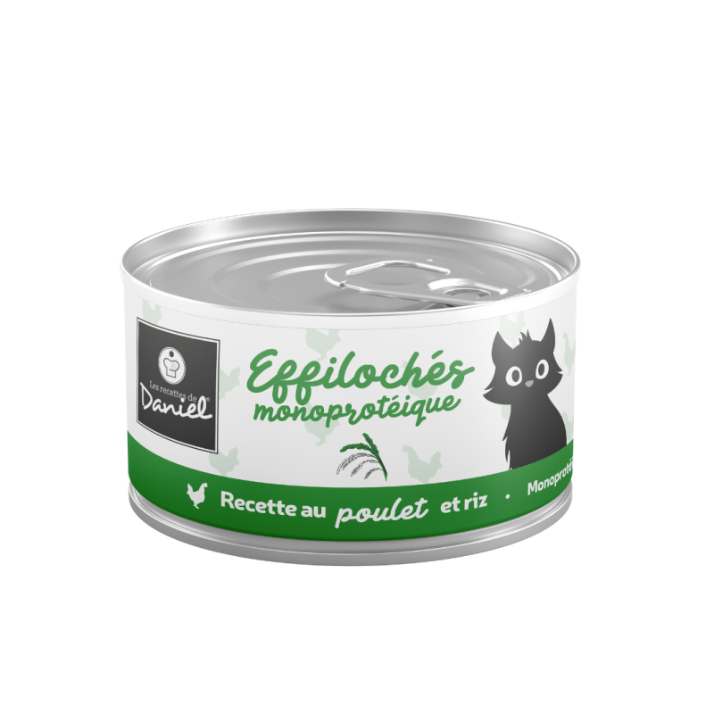 EFFILOCHÉS MONOPROTÉIQUE AU POULET ET RIZ - 85G