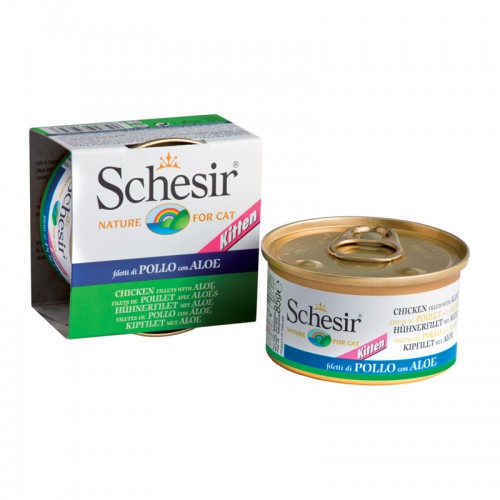 Schesir Chat Chaton Poulet avec Aloes 85 gr