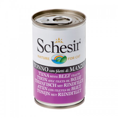 Schesir Chat Thon  avec filet de Boeuf 140 gr