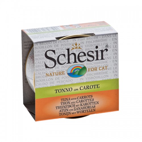Schesir Chat Thon avec Carottes avec bouillon 70 gr