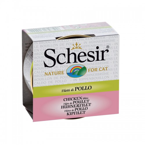 Schesir Chat Poulet avec Bouillon 70 gr