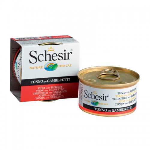 Schésir Chat Thon et Crevettes 85 gr