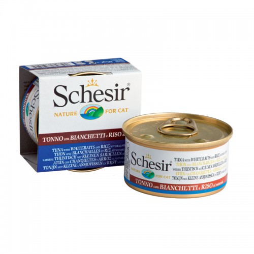 Schesir Chat Thon et Blanchailles Natural au Riz 85 gr