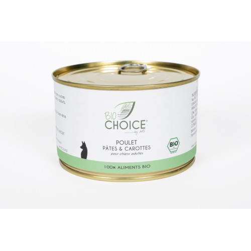 BioChoice Chien  Poulet Pâtes & Carottes boite 400g