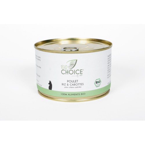 BioChoice Chien  Poulet Riz & Carottes boite 400g