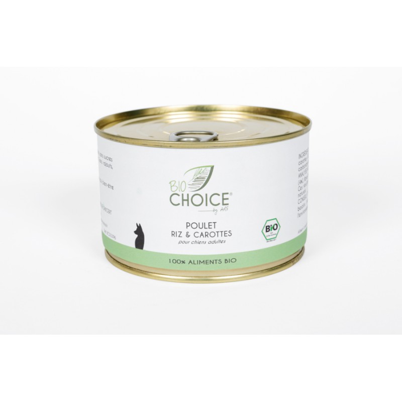 BioChoice Chien  Poulet Riz & Carottes boite 400g