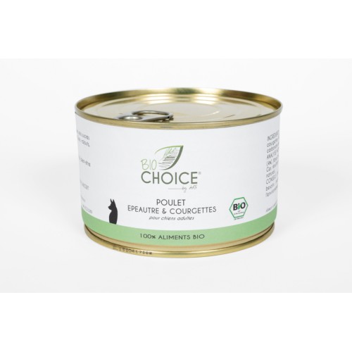 BioChoice Chien  Poulet Epeautre & Courgettes boite 400g