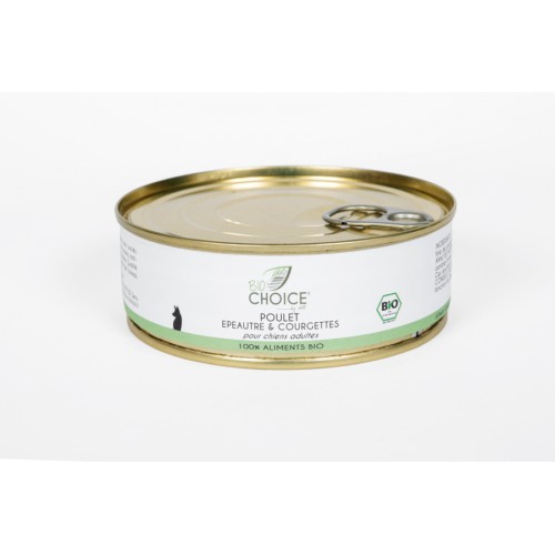 BioChoice Chien  Poulet Epeautre & Courgettes boite 200g