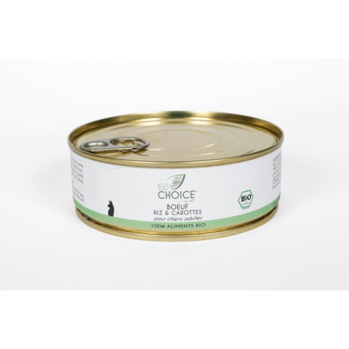 BioChoice Chien  Boeuf Riz & Carottes boite 200g