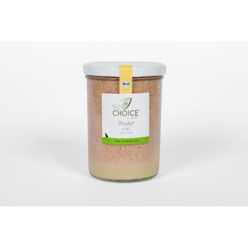 BioChoice Chat  Poulet & Riz bocal 400g