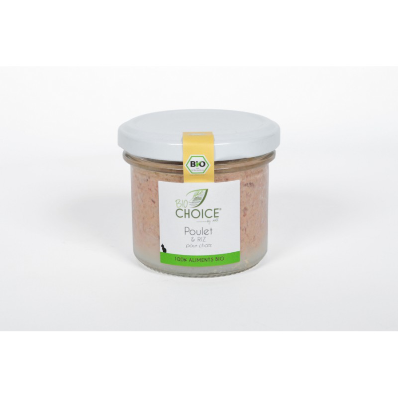 BioChoice Chat  Poulet & Riz bocal 100g