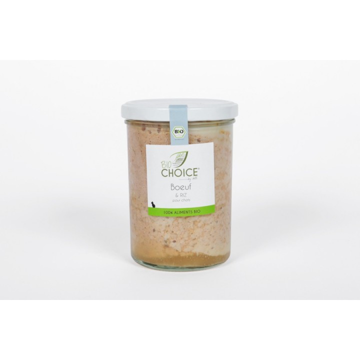 BioChoice Chat  Boeuf & Riz bocal 400g