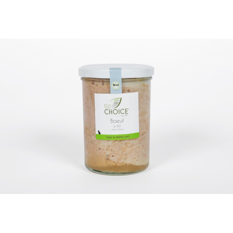 BioChoice Chat  Boeuf & Riz bocal 400g