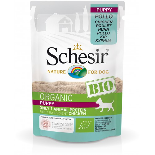 Schesir Chien Bio Poulet Puppy 85 gr